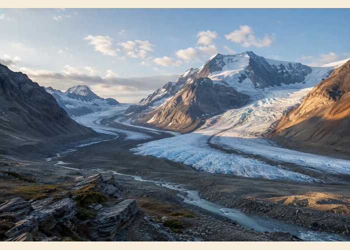 Columbia Icefield and surrounding Rocky Mountains